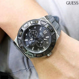 Guess Force Grey Dial Grey Rubber Strap Watch For Men - W0674G8 Authentic Buy Shop Now