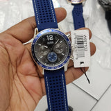 Guess Fleet Chronograph Black Dial Blue Rubber Strap Watch for Men - W0971G2 Authentic Buy Shop Now