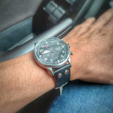 Fossil Retro Pilot Chronograph Black Dial Black Leather Strap Watch for Men - FS5806 Authentic Buy Shop Now