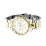 Guess Mini Spectrum Analog Silver Dial Two Tone Steel Strap Watch For Women - W0122L2 Authentic Buy Shop Now