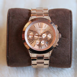 Michael Kors Runway Chronograph Rose Gold Dial Rose Gold Steel Strap Watch For Women - MK5778 Authentic Buy Shop Now
