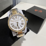 Michael Kors Kacie Three Hand Silver Dial Two Tone Steel Strap Watch for Women - MK6931 Authentic Buy Shop Now