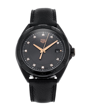 Tag Heuer Formula 1 Quartz Diamonds Black Dial Black Leather Strap Watch for Women - WBJ1317.FC8230 Authentic Buy Shop Now