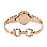 Gucci Guccissima Collection Quartz Black Dial Rose Gold Steel Strap Watch For Women - YA134509 Authentic Buy Shop Now