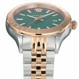 Versace Hellenyium Quartz Green Dial Two Tone Steel Strap Watch for Men - VEVK01324 Authentic Buy Shop Now