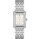 Tory Burch Eleanor White Dial Silver Steel Strap Watch for Women - TBW1069 Authentic Buy Shop Now