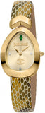 Just Cavalli Diversa Snake Gold Dial Brown Leather Strap Watch for Women - JC1L321L0035 Authentic Buy Shop Now