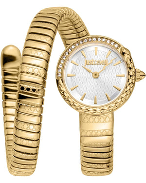 Just Cavalli Enchanting White Dial Gold Steel Strap Watch for Women - JC1L301M0025 Authentic Buy Shop Now
