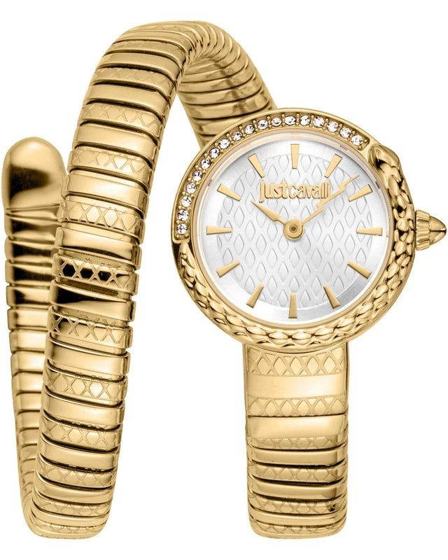 Just Cavalli Enchanting White Dial Gold Steel Strap Watch for Women - JC1L301M0025 Authentic Buy Shop Now