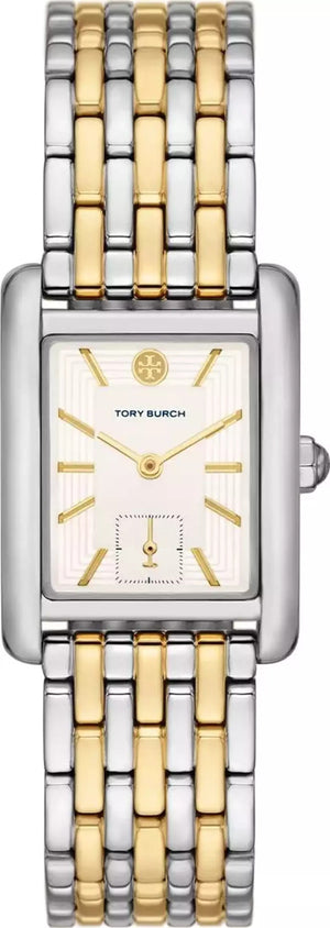 Tory Burch Eleanor White Dial Two Tone Steel Strap Watch for Women - TBW1070 Authentic Buy Shop Now