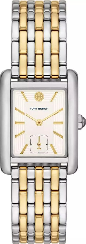 Tory Burch Eleanor White Dial Two Tone Steel Strap Watch for Women - TBW1070 Authentic Buy Shop Now