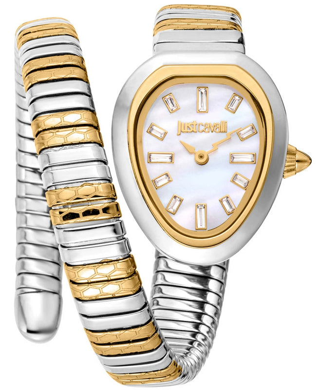 Just Cavalli Aversa Mother of Pearl Dial Two Tone Steel Strap Watch for Women - JC1L222M0055 Authentic Buy Shop Now