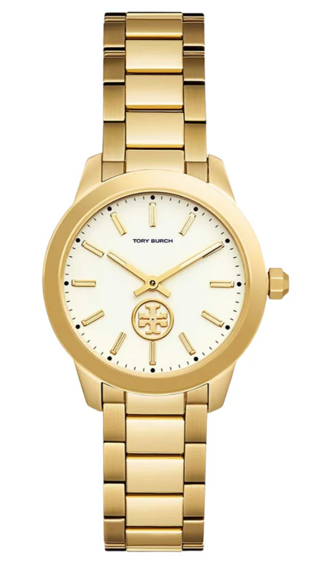 Tory Burch Collins White Dial Gold Steel Strap Watch for Women - TBW1300 Authentic Buy Shop Now