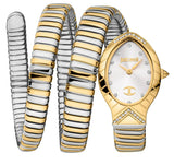 Just Cavalli Classico Lungo White Dial Two Tone Steel Strap Watch for Women - JC1L248M0055 Authentic Buy Shop Now