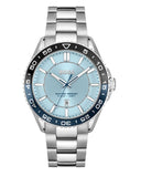 Hugo Boss Runner 3H Light Blue Dial Silver Steel Strap Watch for Men - 1514207 Authentic Buy Shop Now
