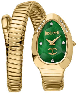 Just Cavalli Glam Evo 4 Green Dial Gold Steel Strap Watch for Women - JC1L229M0035 Authentic Buy Shop Now