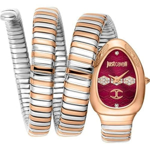 Just Cavalli Cosenza Red Dial Two Tone Steel Strap Watch for Women - JC1L232M0065 Authentic Buy Shop Now