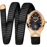 Just Cavalli Classico Lungo Black Dial Black Steel Strap Watch for Women - JC1L248M0085 Authentic Buy Shop Now