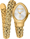 Just Cavalli Novara Silver Dial Gold Steel Strap Watch for Women - JC1L264M0025 Authentic Buy Shop Now