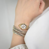 Just Cavalli Mesmerizing White Dial Two Tone Steel Strap Watch for Women - JC1L304M0055 Authentic Buy Shop Now