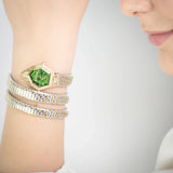 Just Cavalli Mesmerizing Green Dial Two Tone Steel Strap Watch for Women - JC1L304M0065 Authentic Buy Shop Now