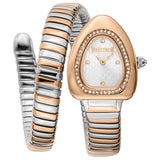 Just Cavalli Lady Snake Silver Dial Two Tone Steel Strap Watch for Women - JC1L249M0065 Authentic Buy Shop Now
