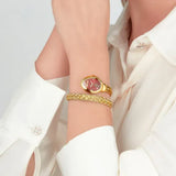 Just Cavalli Novara Red Dial Gold Steel Strap Watch for Women - JC1L264M0035 Authentic Buy Shop Now