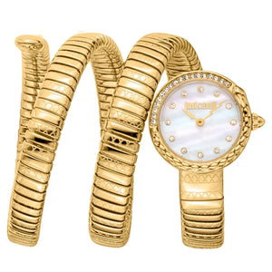 Just Cavalli Enchanting Mother of Pearl Dial Gold Steel Strap Watch for Women - JC1L302M0025 Authentic Buy Shop Now