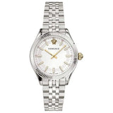 Versace Hellenyium Quartz White Dial Silver Steel Strap Watch for Women - VEHU00320 Authentic Buy Shop Now