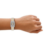 Emporio Armani Genni Crystals Silver Dial Two Tone Steel Strap Watch for Women - AR11704 Authentic Buy Shop Now