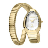 Just Cavalli Serpente Metallica White Dial Gold Steel Strap Watch for Women - JC1L208M0035 Authentic Buy Shop Now