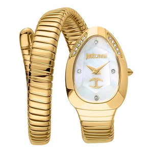 Just Cavalli Glam Evo 4 Mother of Pearl Dial Gold Steel Strap Watch for Women - JC1L229M0025 Authentic Buy Shop Now