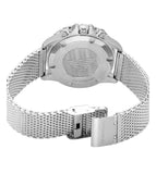 Emporio Armani Diver Chronograph Blue Dial Silver Mesh Strap Watch for Men - AR11587 Authentic Buy Shop Now