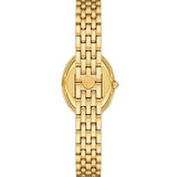 Tory Burch Oval Mother of Pearl Dial Gold Steel Strap Watch for Women - TBW6034 Authentic Buy Shop Now