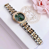 Versace Daphnis Quartz Green Dial Two Tone Steel Strap Watch for Women - VEOCA0424 Authentic Buy Shop Now