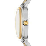 Tory Burch Oval White Dial Two Tone Steel Strap Watch for Women - TBW6033 Authentic Buy Shop Now