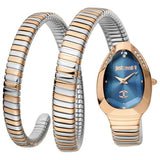 Just Cavalli Glam Evo 4 Blue Dial Two Tone Steel Strap Watch for Women - JC1L209M0085 Authentic Buy Shop Now