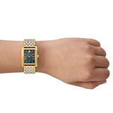 Tory Burch Eleanor Mother of Pearl Black Dial Two Tone Steel Strap Watch for Women - TBW1084 Authentic Buy Shop Now