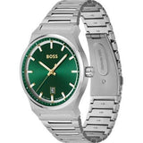 Hugo Boss Candor Green Dial Silver Steel Strap Watch for Men - 1514079 Authentic Buy Shop Now