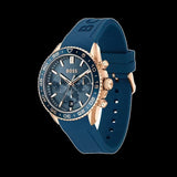 Hugo Boss Runner Chronograph Blue Dial Blue Silicone Strap Watch for Men - 1514169 Authentic Buy Shop Now