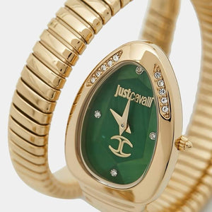 Just Cavalli Glam Evo 4 Green Dial Gold Steel Strap Watch for Women - JC1L229M0035 Authentic Buy Shop Now