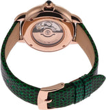 Emporio Armani Mia Meccanico Mother of Pearl Dial Green Leather Strap Watch for Women - AR60073 Authentic Buy Shop Now