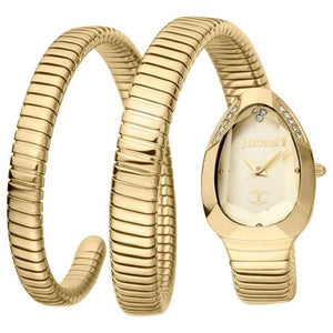 Just Cavalli Serpente Metallica Gold Dial Gold Steel Strap Watch for Women - JC1L209M0035 Authentic Buy Shop Now