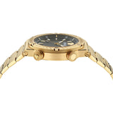 Versace Greca Logo Quartz Black Dial Gold Steel Strap Watch for Men - VE8G00624 Authentic Buy Shop Now