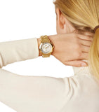 Tory Burch Classic Chronograph White Dial Gold Steel Strap Watch for Women - TBW1032 Authentic Buy Shop Now