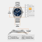 Emporio Armani Frederico Analog Blue Dial Silver Steel Strap Watch for Men - AR11620 Authentic Buy Shop Now