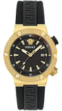 Versace Greca Logo Diver Quartz Black Dial Black Rubber Strap Watch for Men - VE8G00324 Authentic Buy Shop Now