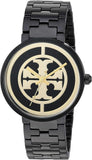 Tory Burch Reva Black Dial Black Steel Strap Watch for Women - TBW4039 Authentic Buy Shop Now