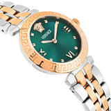 Versace Daphnis Analog Green Dial Two Tone Steel Strap Watch for Women - VEOCA0224 Authentic Buy Shop Now