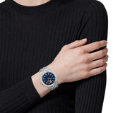 Versace V-Code Analog Blue Dial Silver Steel Strap Watch for Women - VE8I00324 Authentic Buy Shop Now